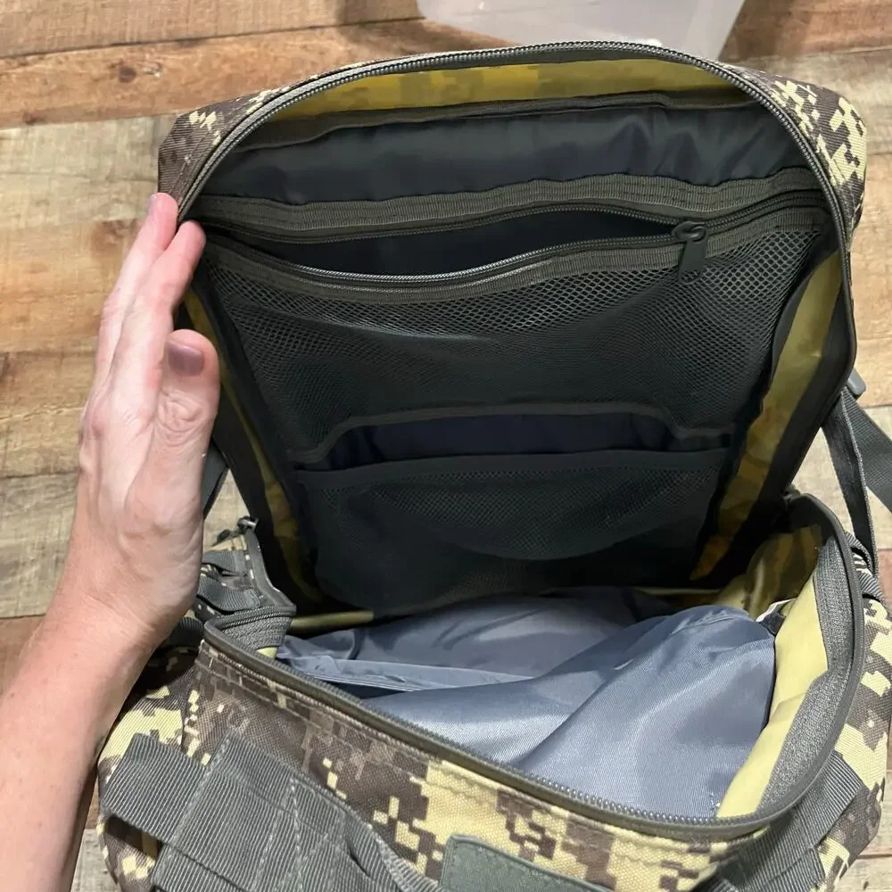 Pathology Green Brown Tan Military Camo Crossfit Backpack Gym Bag Outdoors